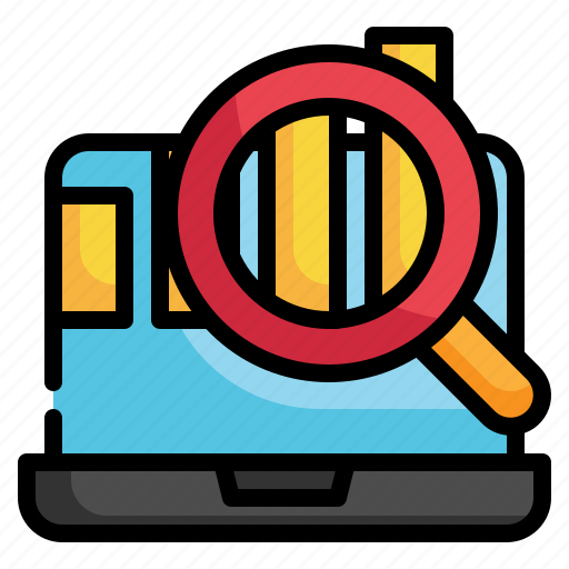 Data, analytics, find, magnifying, laptop, statistics icon icon - Download on Iconfinder