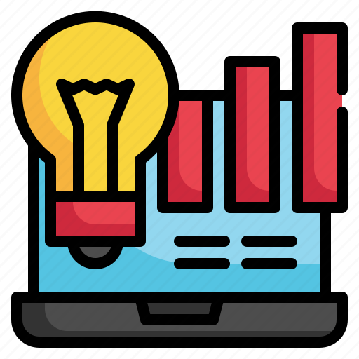 Data, analytics, idea, report, graph, laptop, statistics icon icon - Download on Iconfinder