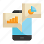 mobile, report, data, analytics, graph, statistics icon 