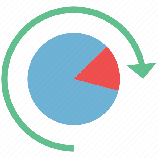 Business analytics, chart with refresh, diagram, pie chart, refresh pie chart icon - Download on Iconfinder