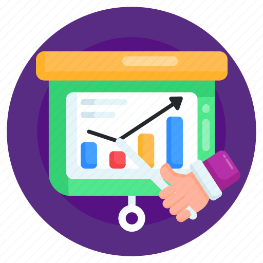 Business lecture, business presentation, business training, descriptive data, analytics presentation icon - Download on Iconfinder