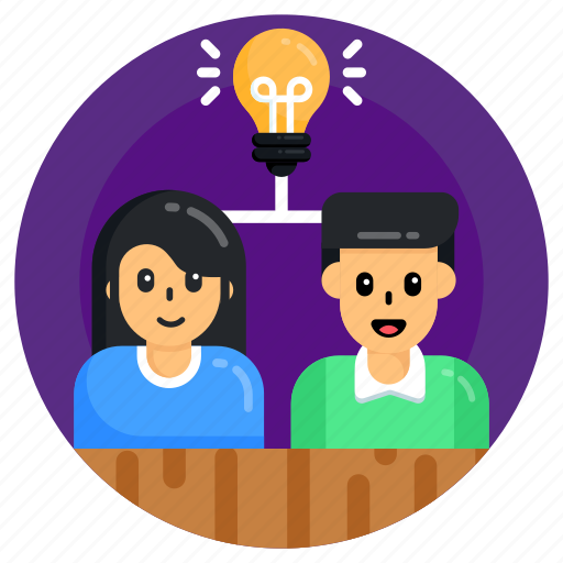 Thought sharing, idea sharing, collaborative thinking, collaborative idea, team idea icon - Download on Iconfinder