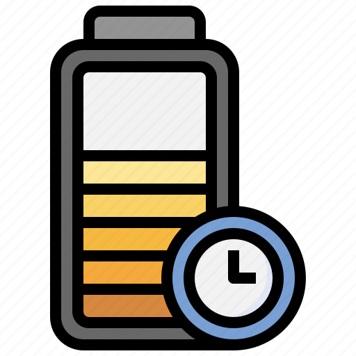Battery, electronics, schedule, charge, timer icon - Download on Iconfinder