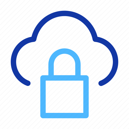 Virtual, private, cloud, padlock, storage, database, security icon - Download on Iconfinder