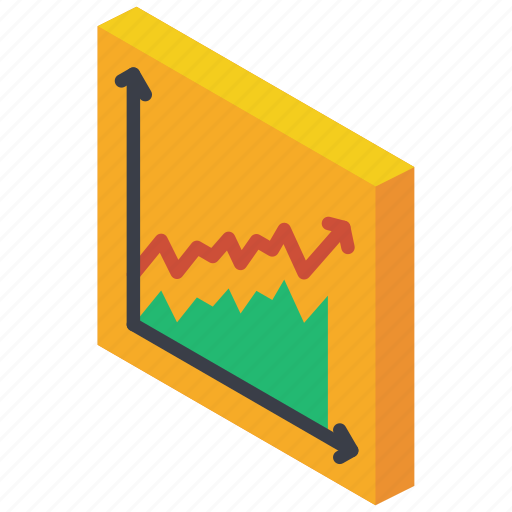 Graph, growth, iso, isometric, tile icon - Download on Iconfinder