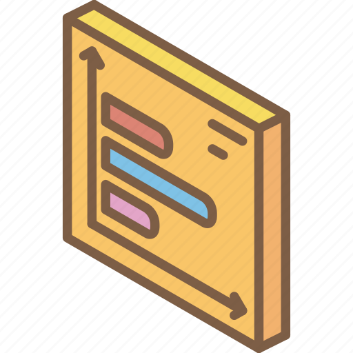 Bar, graph, iso, isometric, tile icon - Download on Iconfinder