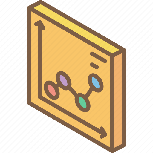 Graph, iso, isometric, scatter, tile icon - Download on Iconfinder