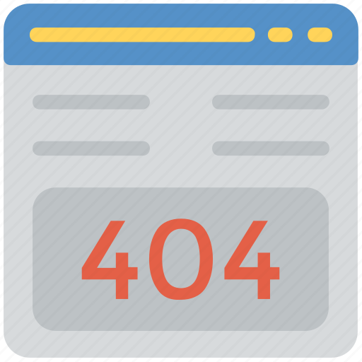 404 error, 404 not found, broken or deadlink, http 404, web page error message icon - Download on Iconfinder