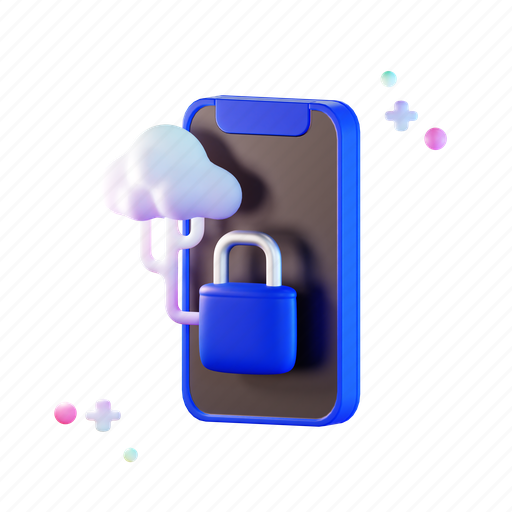 Phone, communication, security, lock, protection, secure, chat 3D illustration - Download on Iconfinder