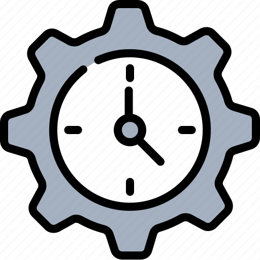Clock, deadline, gear, schedule, time, timer, timing icon - Download on Iconfinder