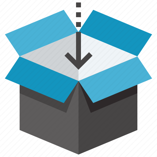 Arrow, box, container, content, download, package, product icon - Download on Iconfinder