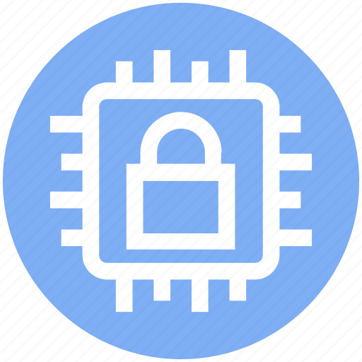 Chip, cpu, data, hardware, lock, processor, security icon - Download on Iconfinder