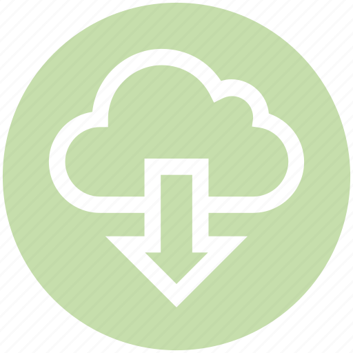 Arrow, cloud, cloud computing, data, down, download, science icon - Download on Iconfinder
