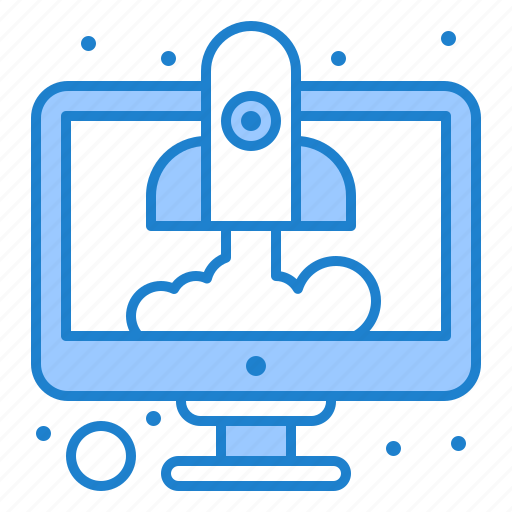 Computer, laptop, launch, rocket, start, up icon - Download on Iconfinder