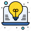 bulb, ideas, laptop, seo 