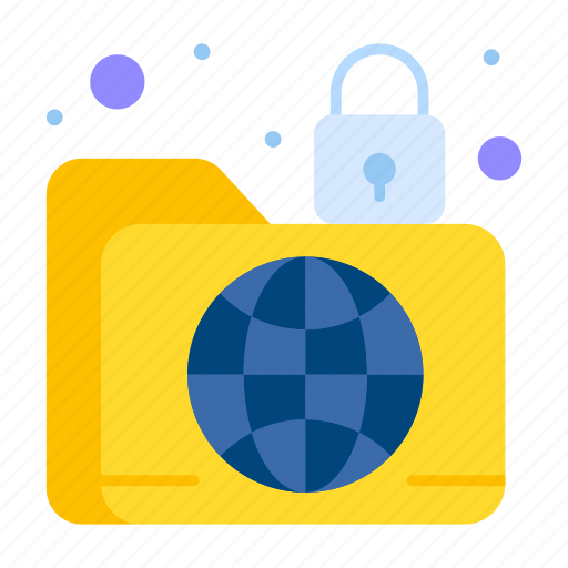 Data, folder, global, infrastructure, secure icon - Download on Iconfinder