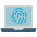 data, laptop, security, thumbprint, secure 