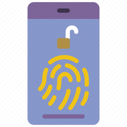 Data, phone, security, thumbprint, secure icon - Download on Iconfinder