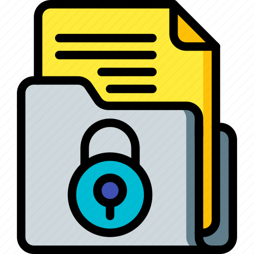 Data, document, lock, security, secure icon - Download on Iconfinder