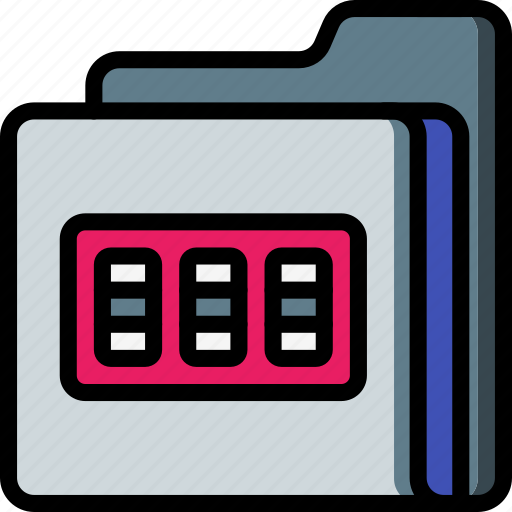 Combination, data, folder, lock, security, secure icon - Download on Iconfinder