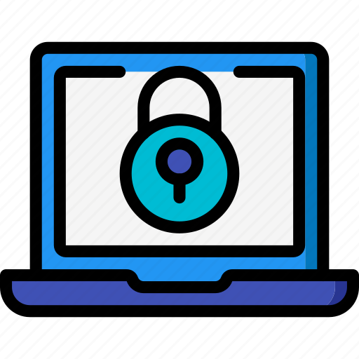 Data, laptop, lock, security, secure icon - Download on Iconfinder