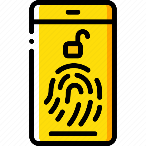 Data, phone, security, thumbprint, secure icon - Download on Iconfinder