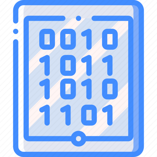 Binary, data, security, tablet, secure icon - Download on Iconfinder