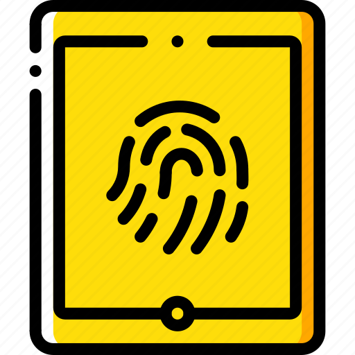 Data, security, tablet, thumbprint, secure icon - Download on Iconfinder
