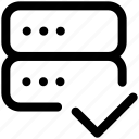 data, storage, server, database, checkmark, check, validation, select