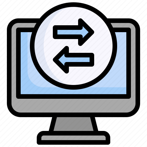 Computer, cloud, computing, transfer, monitor, storage icon - Download on Iconfinder