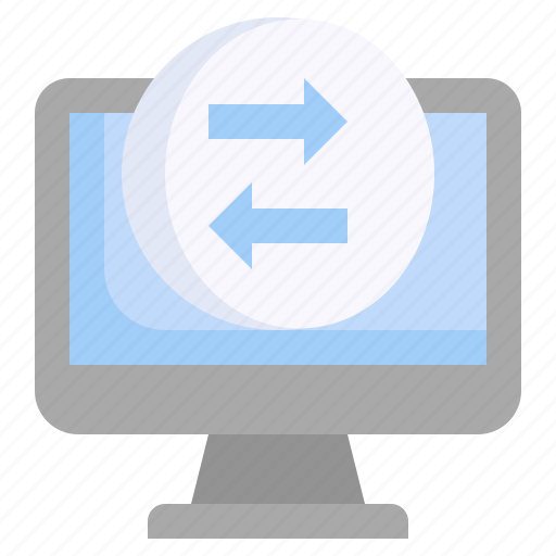 Computer, cloud, computing, transfer, monitor, storage icon - Download on Iconfinder