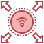 wifi, arrows, wireless, ui, communication 