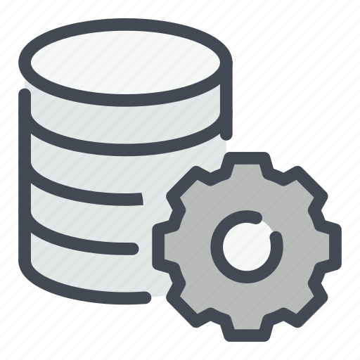 Backup, database, gear, options, server, settings, storage icon - Download on Iconfinder