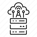 data tower, connection, internet, signal, cloud network