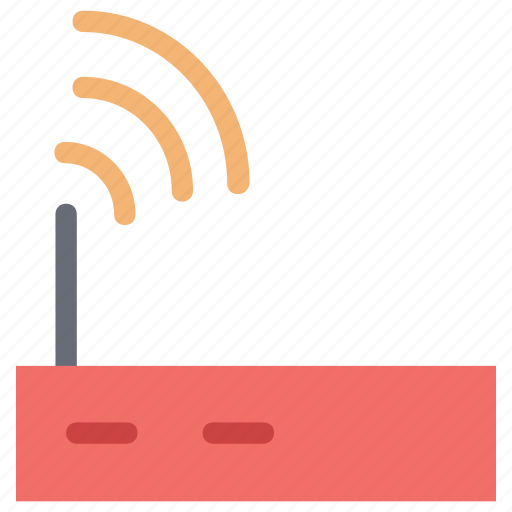 Internet device, internet signals, modem antenna signals, modem signals, router, wifi, wifi signals icon - Download on Iconfinder