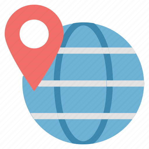 Globe, globe pin, navigation pin with globe, world pin, worldwide icon - Download on Iconfinder