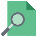 file with magnifying, magnifying, scanning, scanning file, search data, search file, search glass