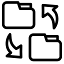 folder, folder exchange, arrows, exchange, transfer