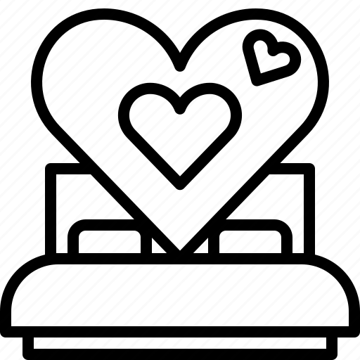 Bed, dating, heart, hotel, love, sex, valentine icon - Download on Iconfinder