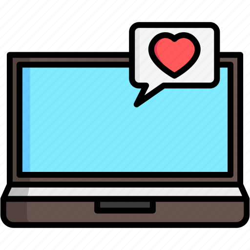 Laptop, message, love, chat icon - Download on Iconfinder
