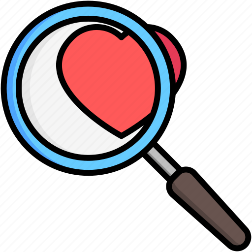 Search, magnifying glass, find, heart icon - Download on Iconfinder
