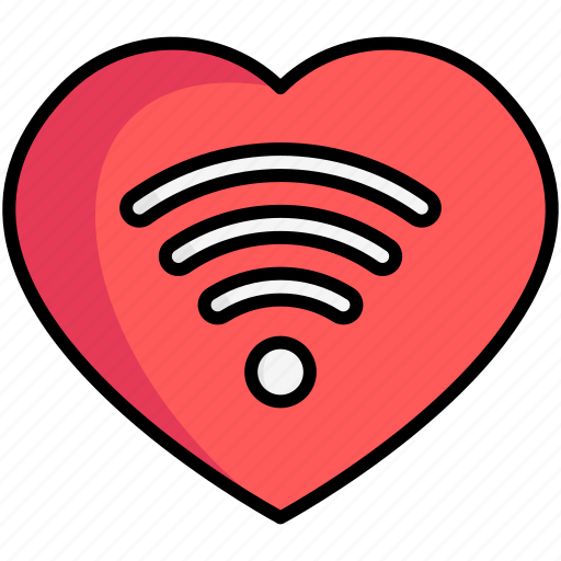 Heart, wifi, signal, love icon - Download on Iconfinder