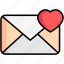 message, mail, heart, envelope 