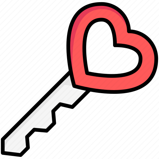 Key, lock, security, heart icon - Download on Iconfinder