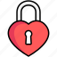 padlock, security, love, heart 