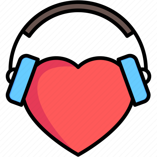 Headphone, love, love song, music icon - Download on Iconfinder