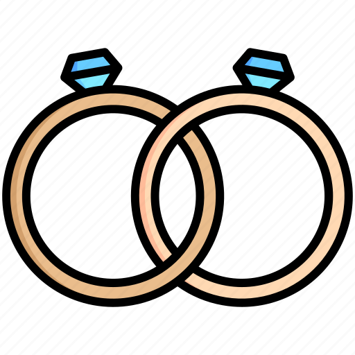 Wedding rings, diamond, jewel, wedding icon - Download on Iconfinder