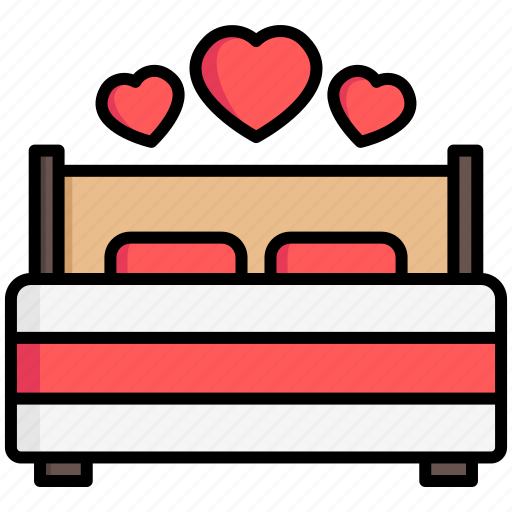 Bed, romantic, sleeping, bedroom icon - Download on Iconfinder