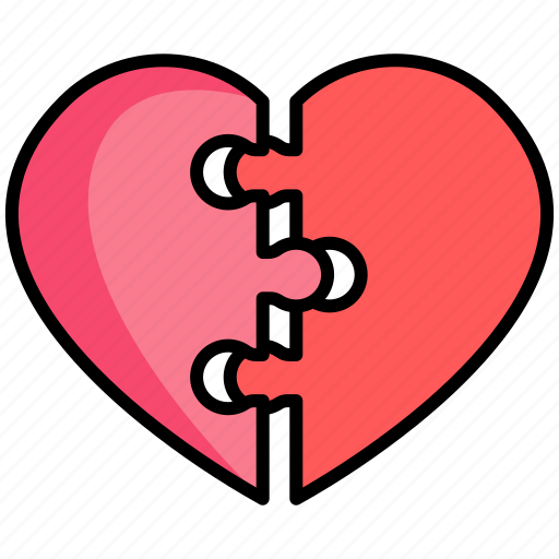 Heart, puzzle, romance, love icon - Download on Iconfinder