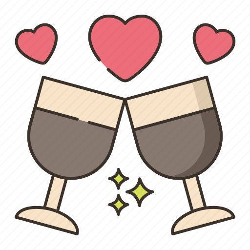 Cheers, glasses, love, drinks icon - Download on Iconfinder